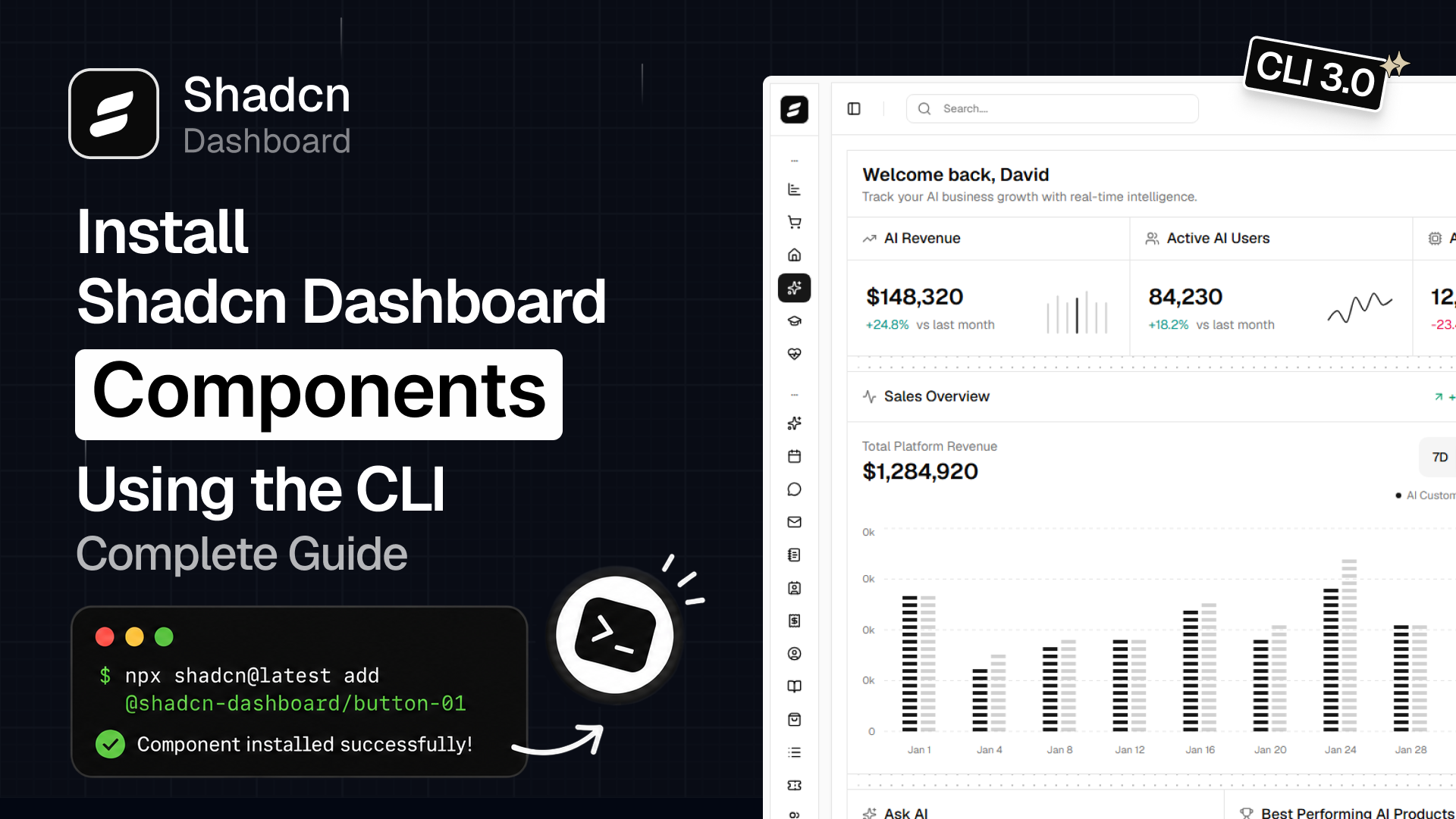 Shadcn Dashboard screenshot 3