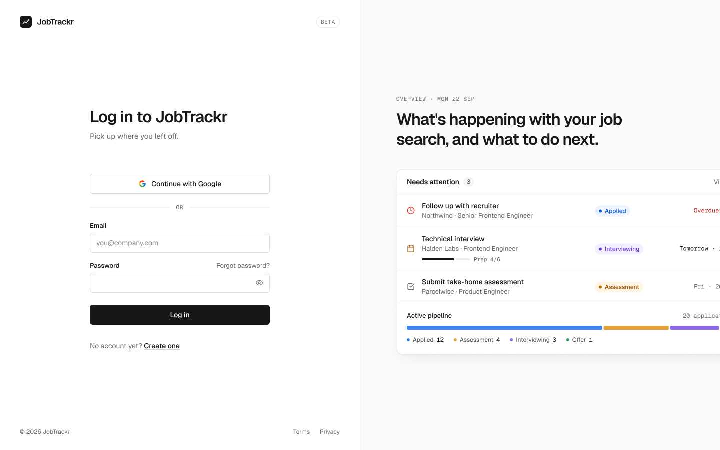 Jobtrackr screenshot 1