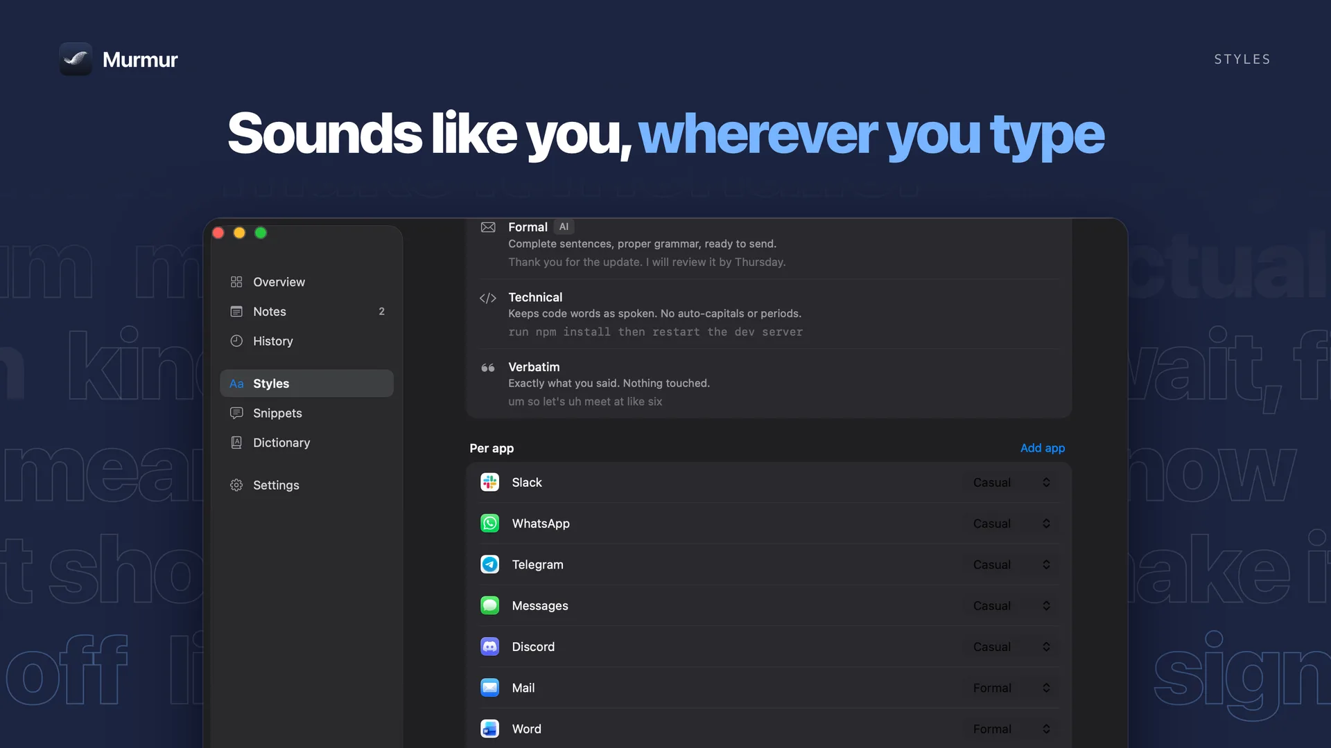 Murmur screenshot 2