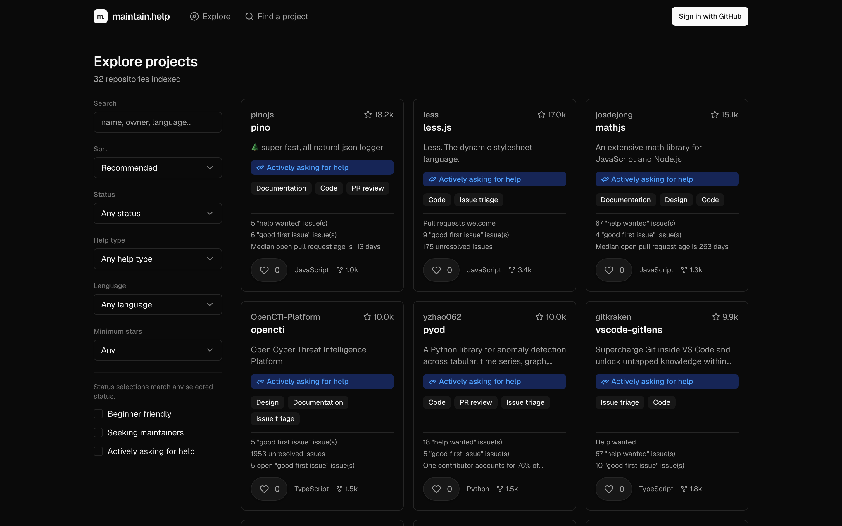 maintain.help screenshot 2