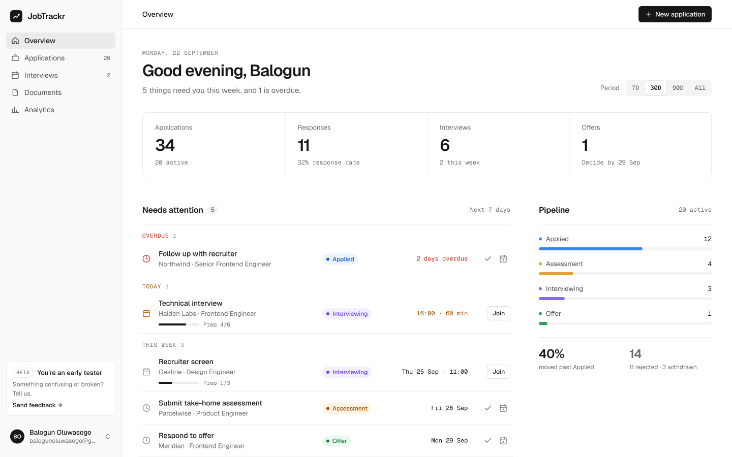 Jobtrackr screenshot 2