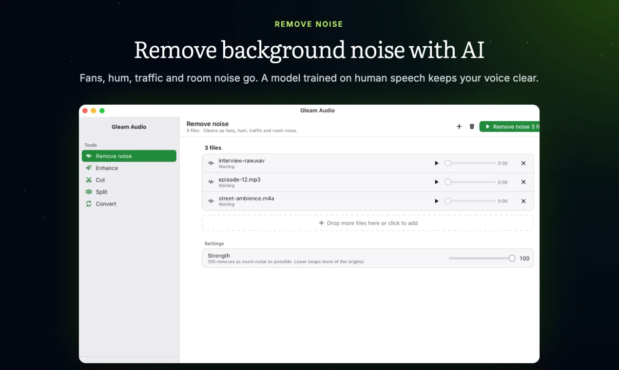 Gleam Audio screenshot 1